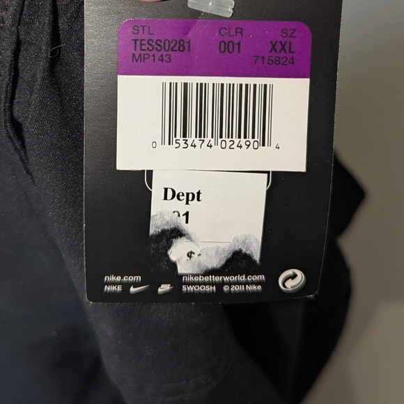 Nike Men's Volley Swim Trunk Shorts Black Size XXL Embroidered Logo - Picture 5 of 6